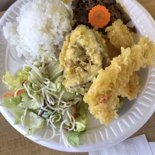 bbq pork and shrimp tempura