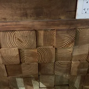 Jenga bar with an available power outlet