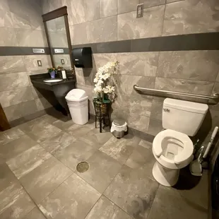 Women&apos;s restroom is only a single bathroom, but at least it&apos;s renovated and clean