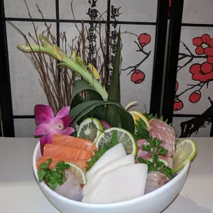 interior, sushi and sashimi