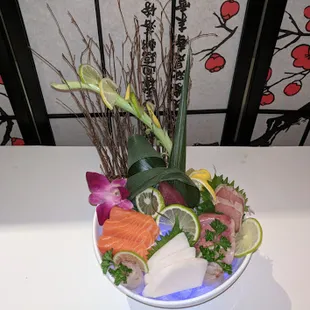 interior, sushi and sashimi