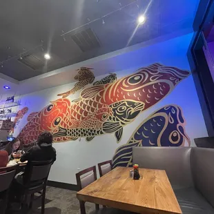 sushi and sashimi, interior