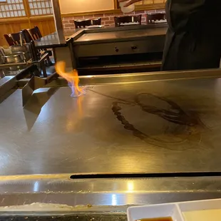 a person in a restaurant preparing food
