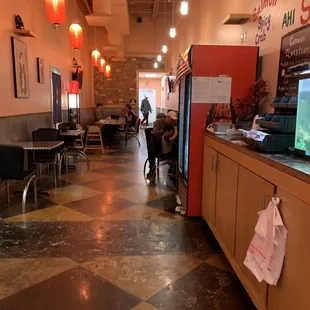 interior, sushi and sashimi