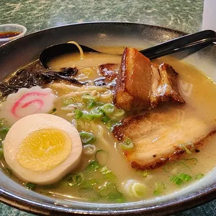 Tonkatsu with pork belly chashu