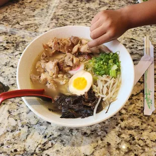 Chicken Ramen,  portions very large.
