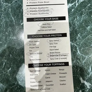 My order for the sushirrito.