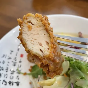 Cross-section of the chicken (look at that texture!!) - wifey thinks it's meat glue lol