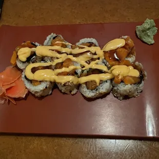 Spicy Salmon Roll, Ginza Japanese Restaurant, Lutz / Land O Lakes, N Tampa