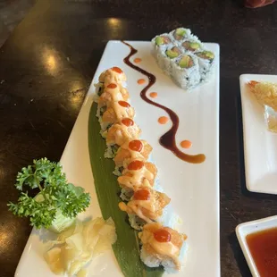 E24. Double Touch Roll and R12. Salmon Avocado Roll