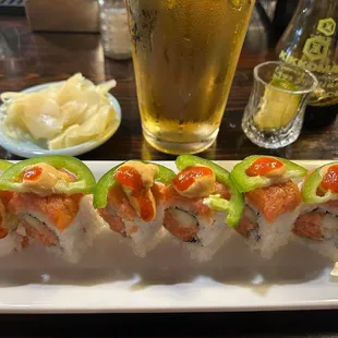 Freshly made sushi roll was fresh &amp; delicious!