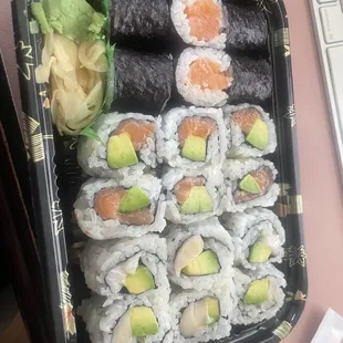 White Tuna Avocado Roll Salmon Avocado Roll Salmon Roll