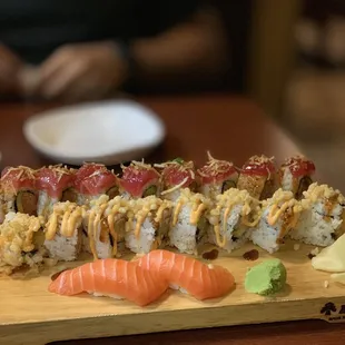 sushi, sashimi, sushi and sashimi, food