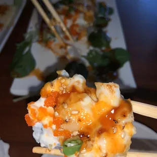 close up of dynamite scallop