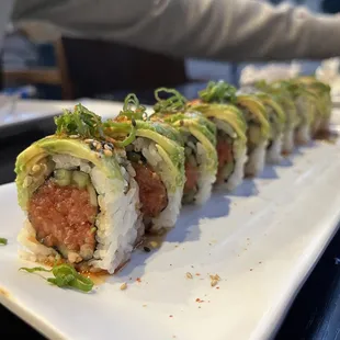 sushi on a white plate