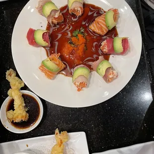 I think this was the FBI...? So pretty &amp; even more delicious! Non-rice roll too!