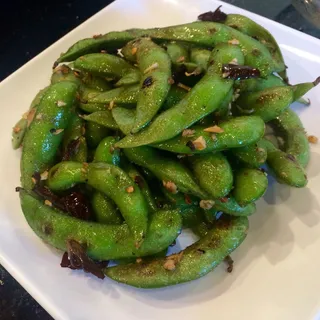 Spicy Garlic Edamame