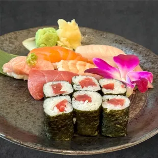 sashimi, sushi, sushi and sashimi, food