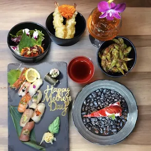 Our Special for Mother&apos;s Day, 5 course meal. Full menu is available as well.