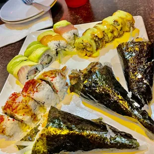 sushi and sashimi, sashimi, sushi, food