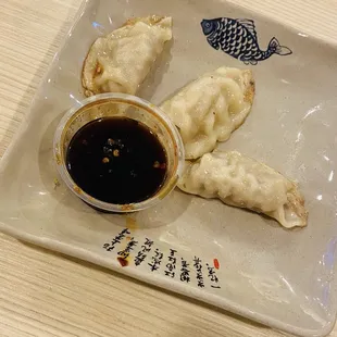 Dumplings... we ate two prior to taking the picture.