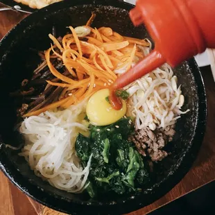 Hot stone bibimbap