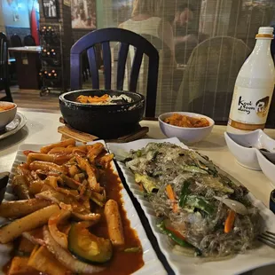 a table full of food