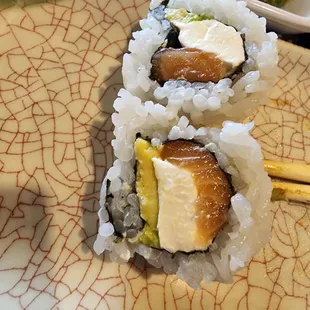 Hardly any fish on my Philadelphia roll.