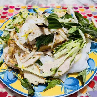 a colorful plate of food