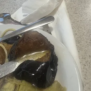 Eggplant parm not electrical tape.