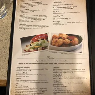 Appetizers and pasta