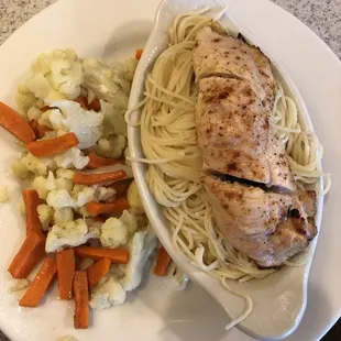 Stuffed chicken w/ lemon butter sauce
