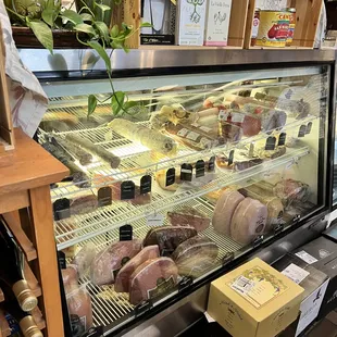 a variety of pastries on display