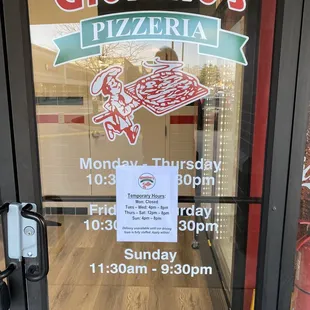 Revised hours