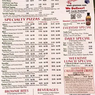 Menu - July 2023