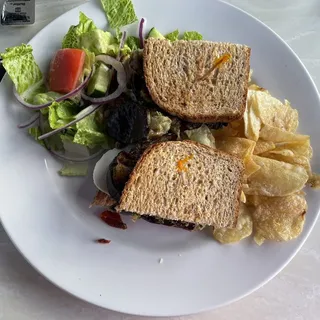 Grilled Portobello and Eggplant Sandwich