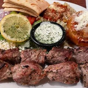 Lamb Souvlaki Dinner