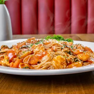 a plate of pasta