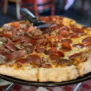 Half pepperoni/Half Giorgio&apos;s Special. ALL delicious!
