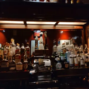a bar filled with liquor