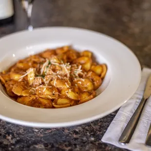 a plate of pasta