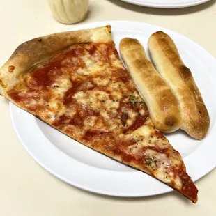 Cheese Pizza Plain Breadsticks Cheese sauce