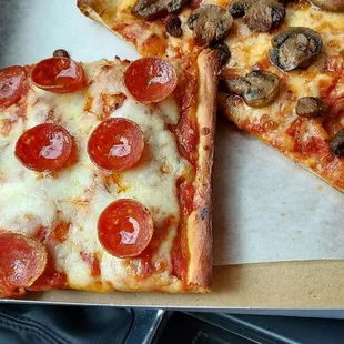 Pepperoni and Mushroom Slices