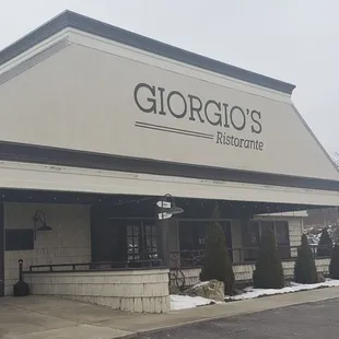 the front of the restaurant