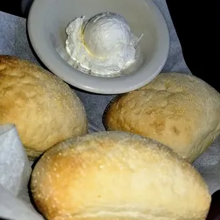 Fresh hot rolls w/ whipped butter
