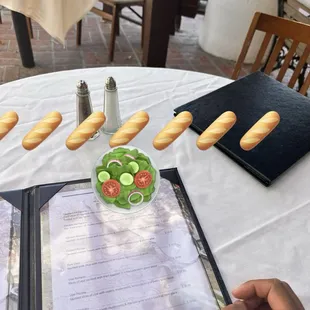 Bread and salad