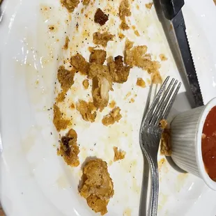 The before/after of the calamari