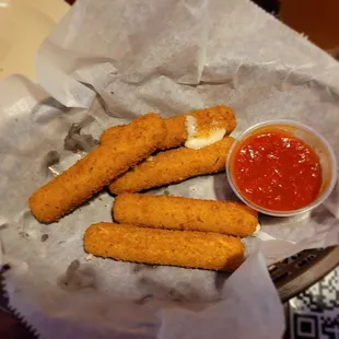 a basket of chicken nuggies