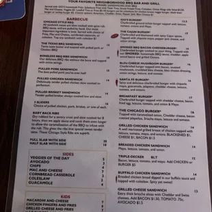 Menu side 2