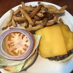 Gio&apos;s burger with fries